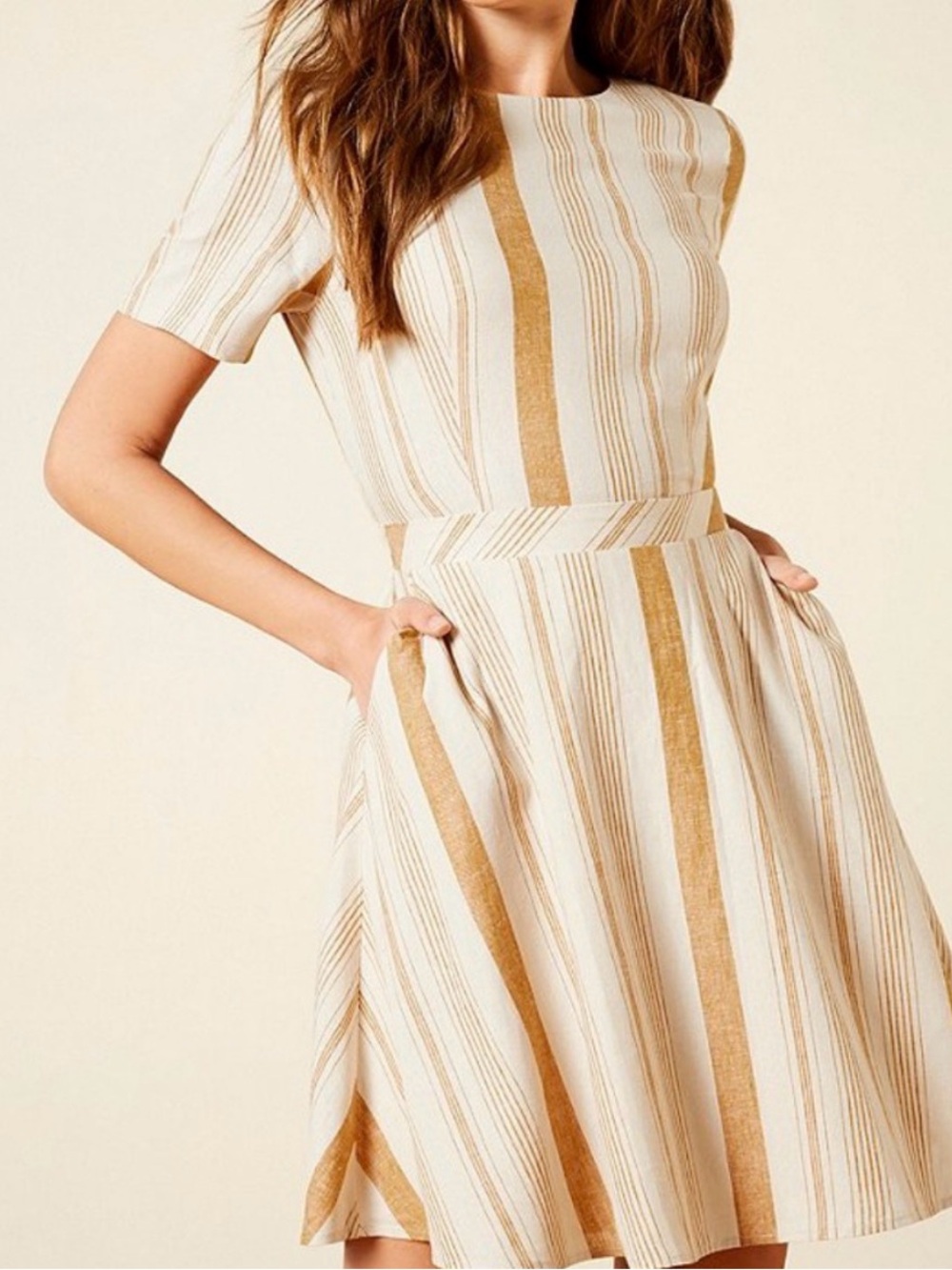 A loves A linen short sleeve dress